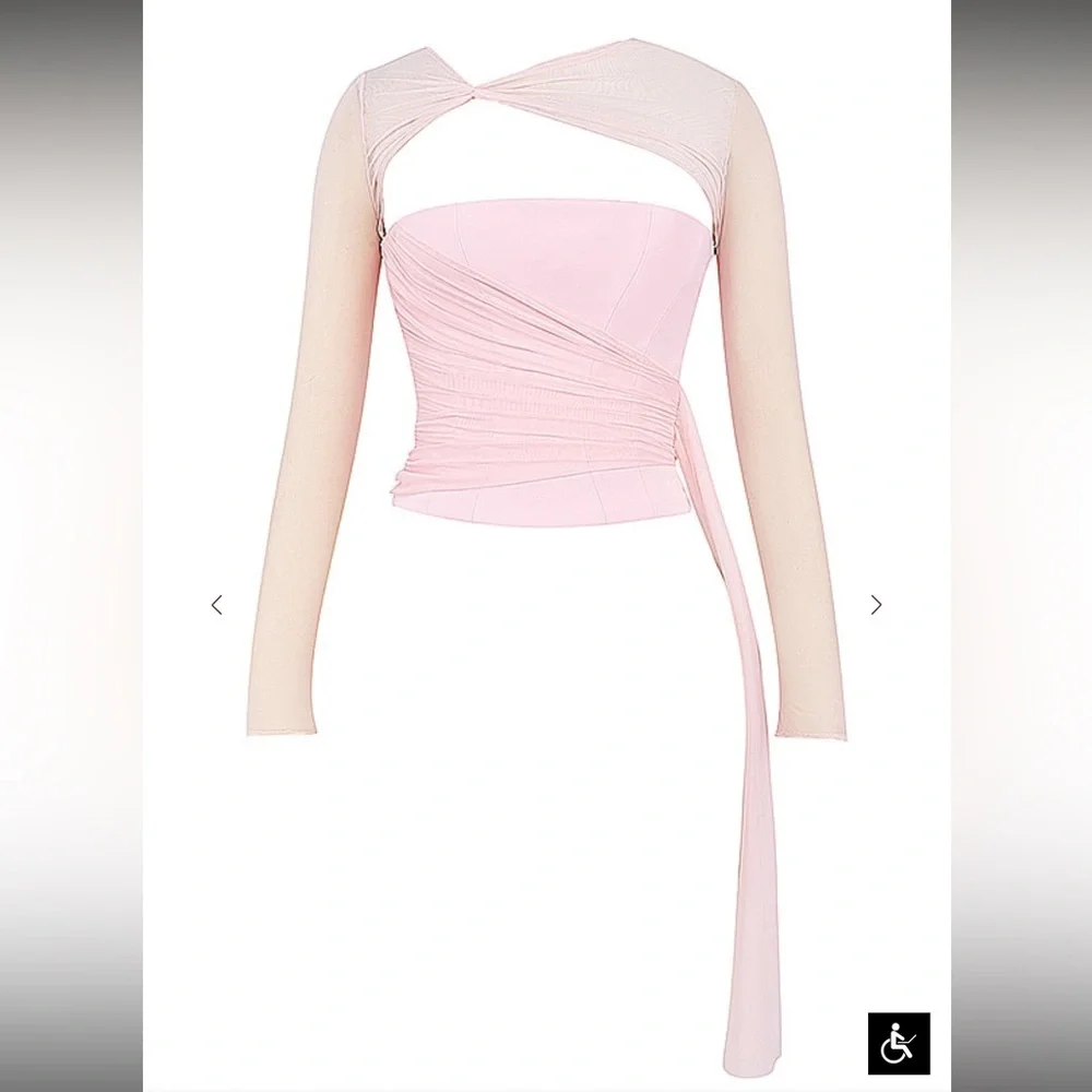 House of CB Mistress Rocks Peony Long Sleeve Corset - Picture 9 of 16